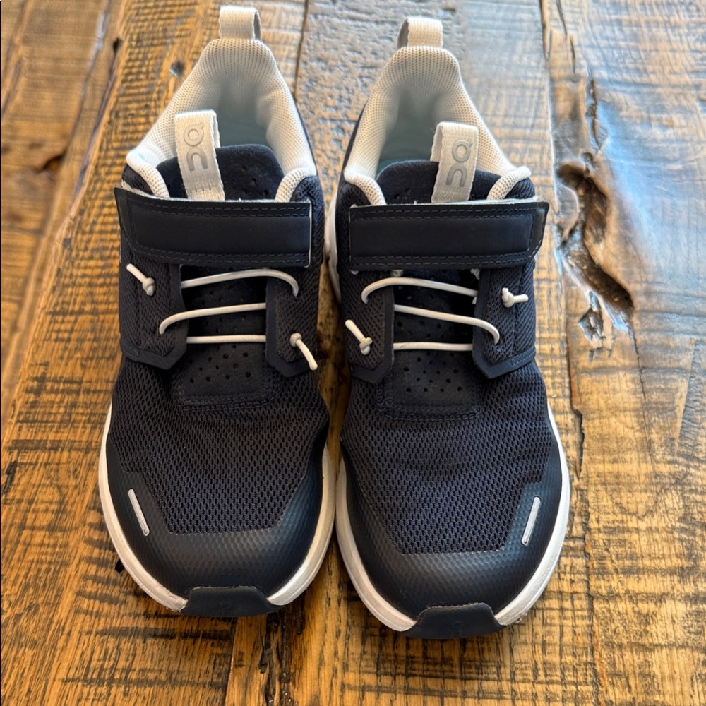 On Running Kids' Black and White Sneakers
